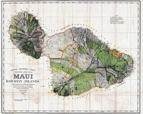 1885 Map of Maui