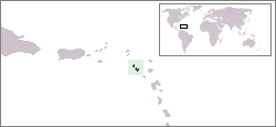 The location of the Federation of Saint Kitts ...